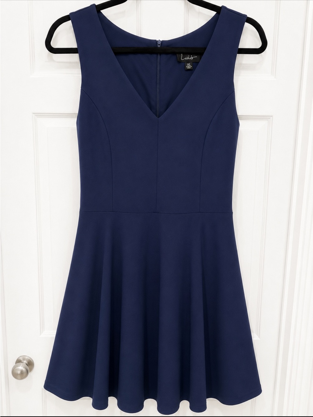Lulu’s Blue Fit & Flare Skater Dress Size XL